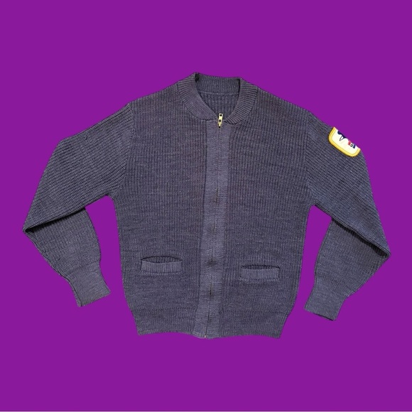 80s U.S. Mail Postal Knit Zip-Up Jacket - Picture 5 of 5